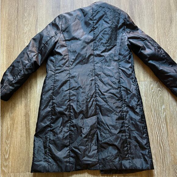 Armani Exchange Detachable Faux Fur Trim Black Coat - Picture 6 of 8